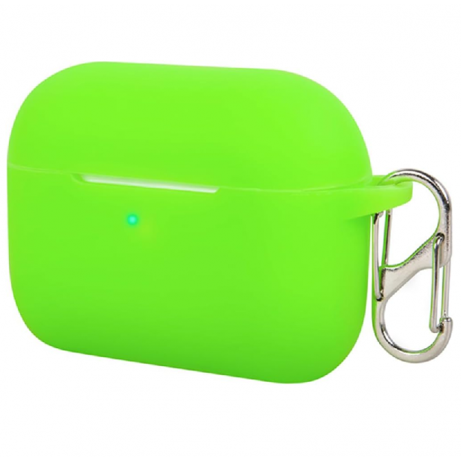 Силиконовый чехол для наушников U-Like Protective Case For Airpods 3 Slim Neon Green-1