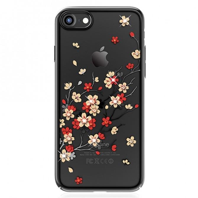 Чохол Kingxbar Flora Series для iPhone 7/8 Sakura Чорний-1
