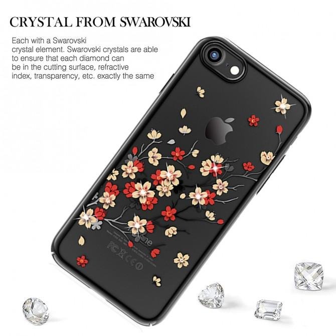 Чохол Kingxbar Flora Series для iPhone 7/8 Sakura Чорний-3