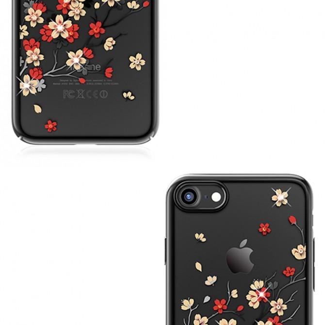 Чохол Kingxbar Flora Series для iPhone 7/8 Sakura Чорний-5
