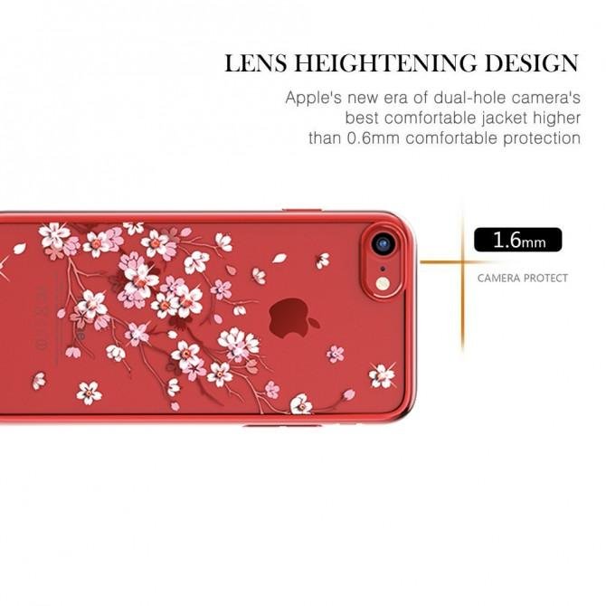 Чохол Kingxbar Flora Series для iPhone 7/8 Sakura Червоний-3