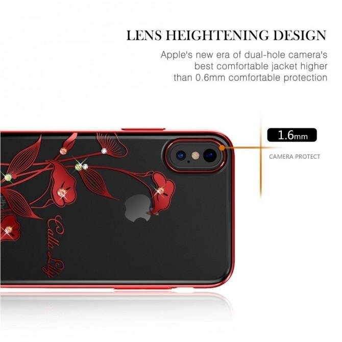 Чехол Kingxbar Elegant Series для iPhone X Calla Lily-3