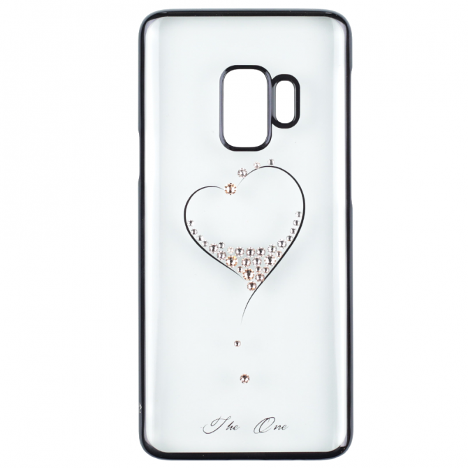 Чохол Kingxbar Diamond Series для Samsung G960 Galaxy S9 Heart Чорний-1