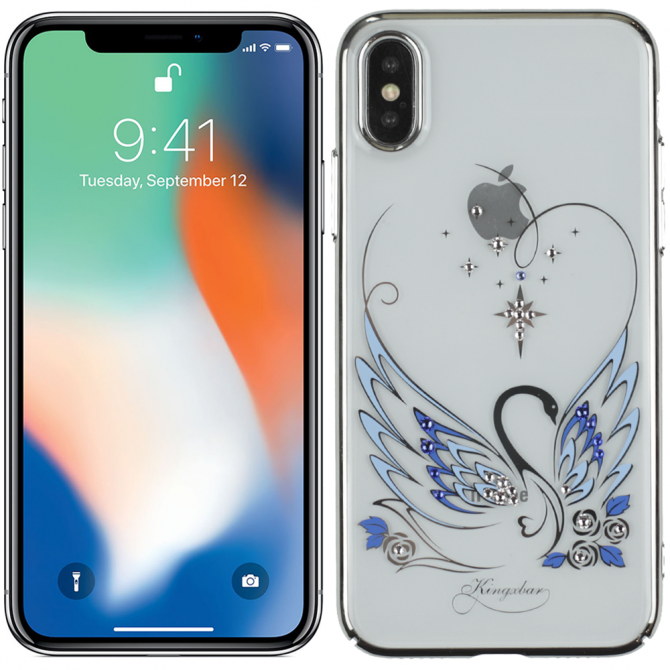 Чехол Kingxbar Swan Series для iPhone X Silver