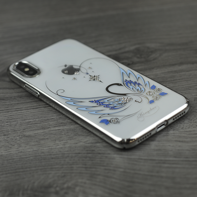Чехол Kingxbar Swan Series для iPhone X Silver-2