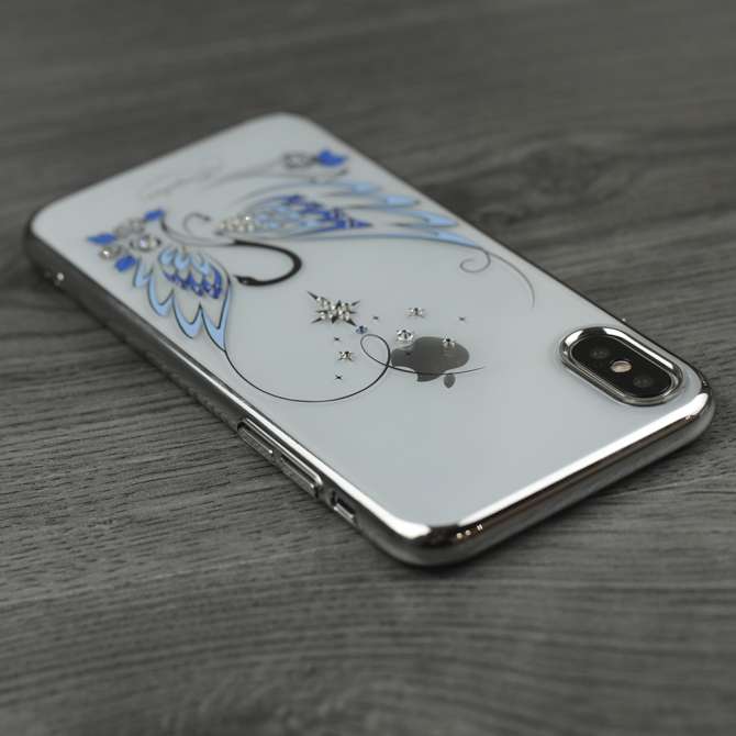 Чехол Kingxbar Swan Series для iPhone X Silver-3