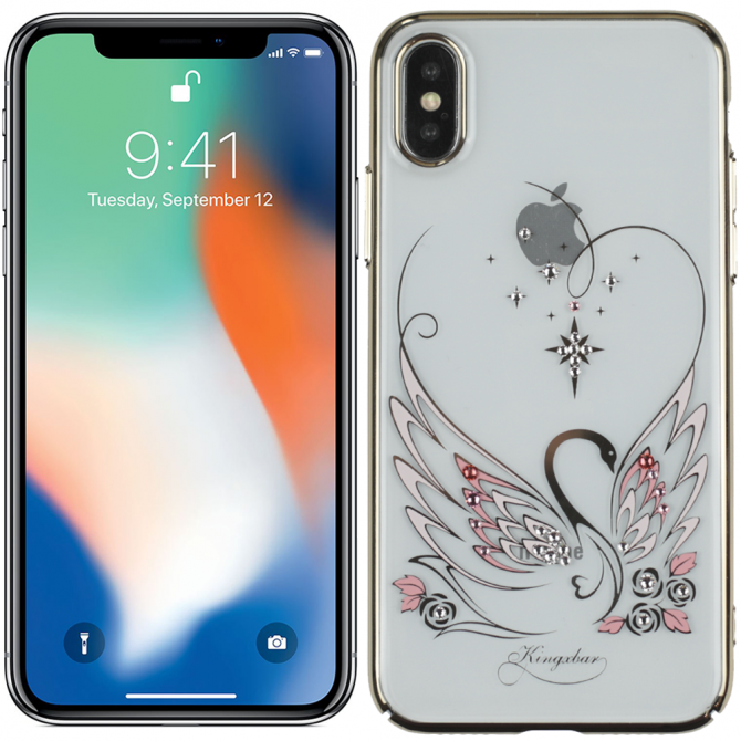 Чехол Kingxbar Swan Series для iPhone X Gold
