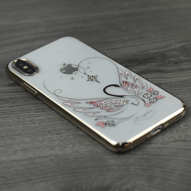 Чехол Kingxbar Swan Series для iPhone X Gold-2