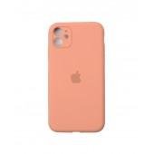 Оригінальний силіконовий чохол для iPhone 11 Персиковий FULL (with camera protection)