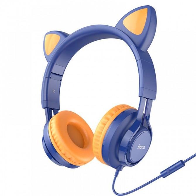 Наушники Hoco W36 Cat ear Midnight Blue