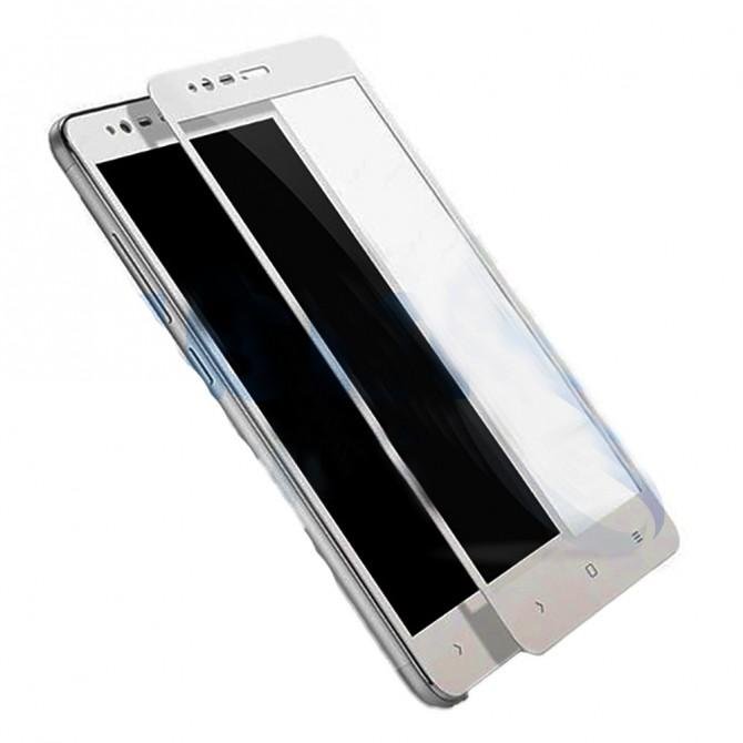 Защитная пленка Стекло для Xiaomi Redmi Note 3 3D Metal Silver-1