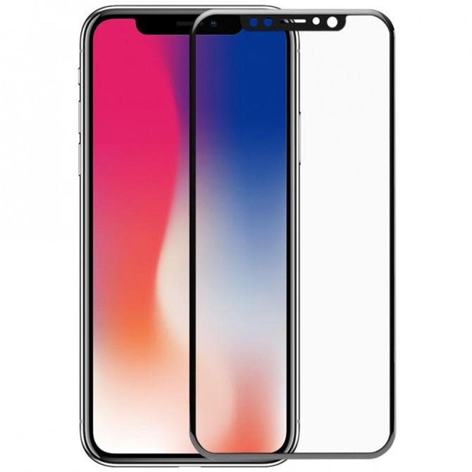 Защитное стекло Hoco для APPLE iPhone X/Xs V4 Anti-blueray (0.3 мм, 4D чёрное)-1