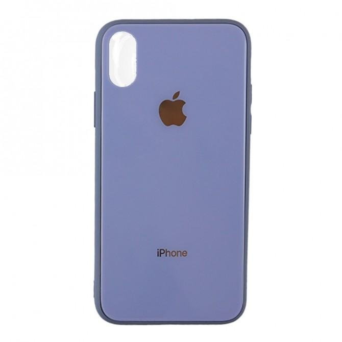 Чехол U-Like Glossy Logo series для iPhone Xs Lavander Grey-1