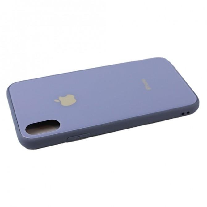 Чехол U-Like Glossy Logo series для iPhone Xs Lavander Grey-3