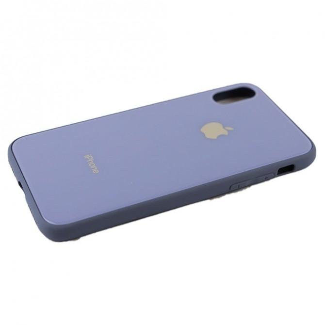 Чехол U-Like Glossy Logo series для iPhone Xs Lavander Grey-4