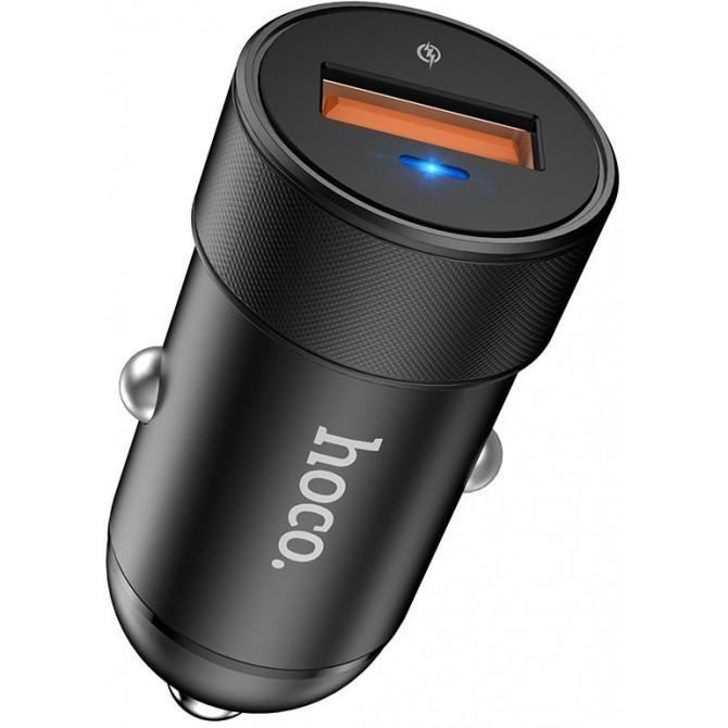 Автомобільний зарядний пристрій Hoco Z32A QC3.0 Black (4A)-2