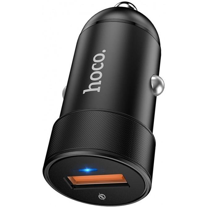 Автомобільний зарядний пристрій Hoco Z32A QC3.0 Black (4A)-3