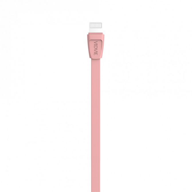 Кабель VIDVIE Lightning – USB 1м, 2.1A (Charge&Date) CB408IN Pink-2