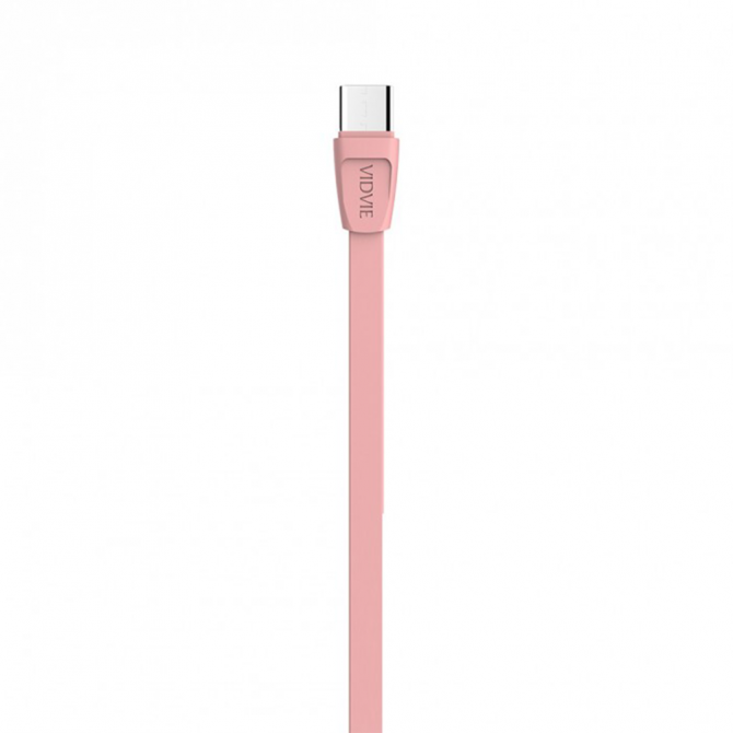 Кабель VIDVIE Micro – USB 1м, 2.1A (Charge&Date) CB408VN Pink-3