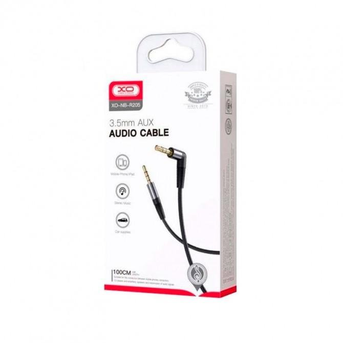 Кабель AUX XO NBR205 3.5" to 3.5" 1m Кутовий-1