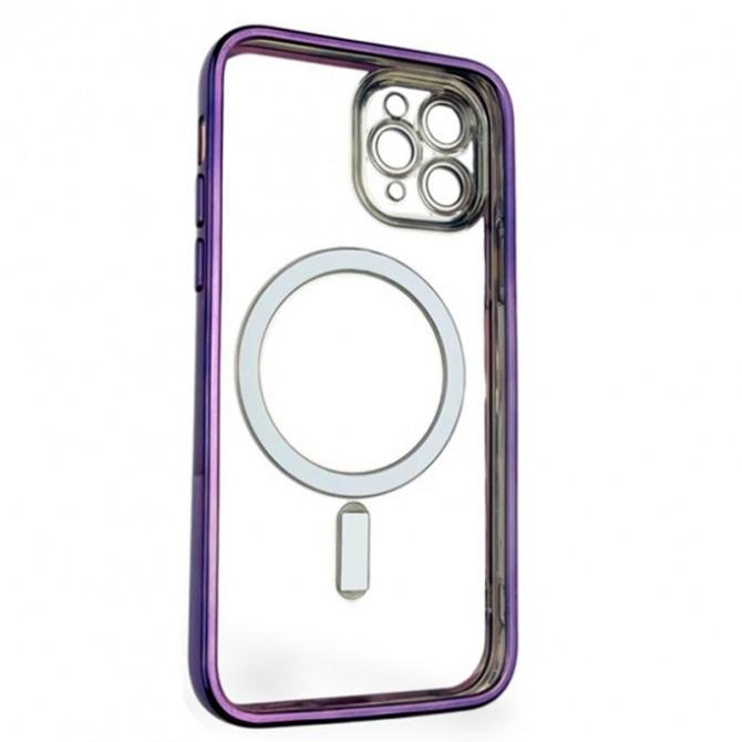 Силіконовий чохол SHINING with MagSafe для iPhone 11 Pro Max Фіолетовий-1