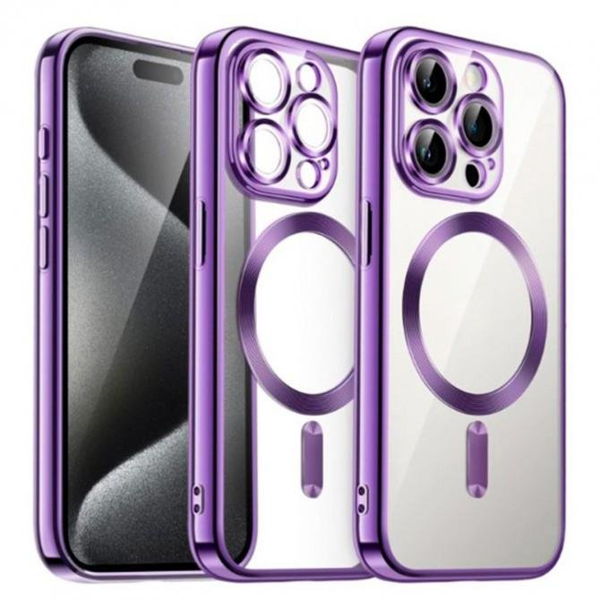 Силіконовий чохол SHINING with MagSafe для iPhone 11 Pro Max Фіолетовий-2