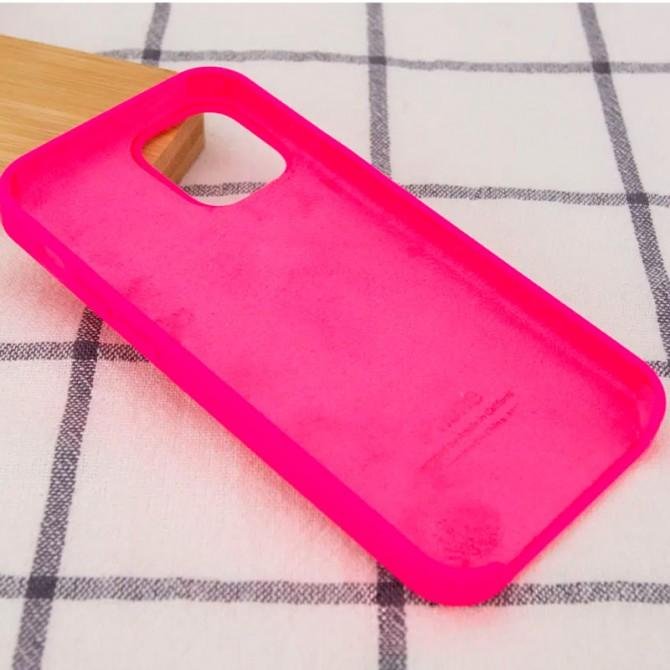 Силиконовый чехол для iPhone 12 Pro Max Неоново Розовый-1