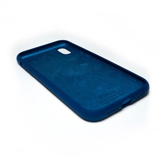 Оригинальный силиконовый чехол для iPhone Xr Сапфировый FULL-2