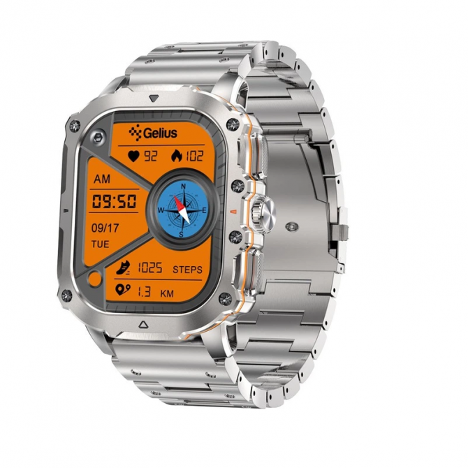 Годинник Smart Watch Gelius Tactical Heavy GP-SW016 Silver Titan