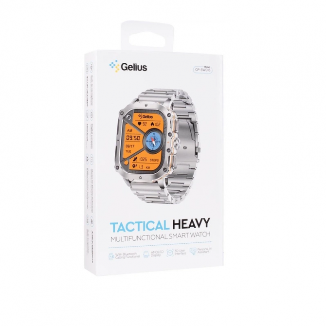 Годинник Smart Watch Gelius Tactical Heavy GP-SW016 Silver Titan-3