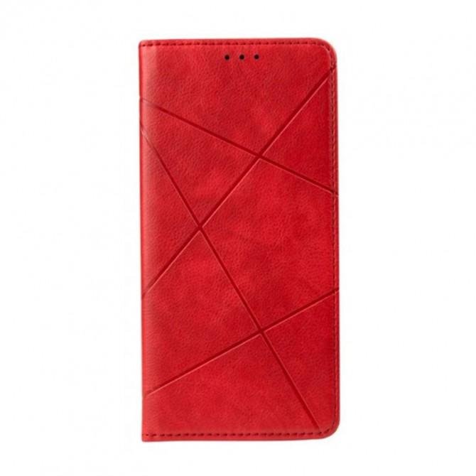 Чохол-книжка Lines Leather for Xiaomi Redmi 9C/Redmi 10A Red