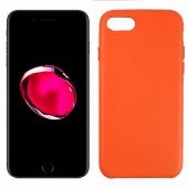 Чехол Leather Case для iPhone 7/8 Bright Orange Чехол Leather Case для iPhone 7/8 Bright Orange