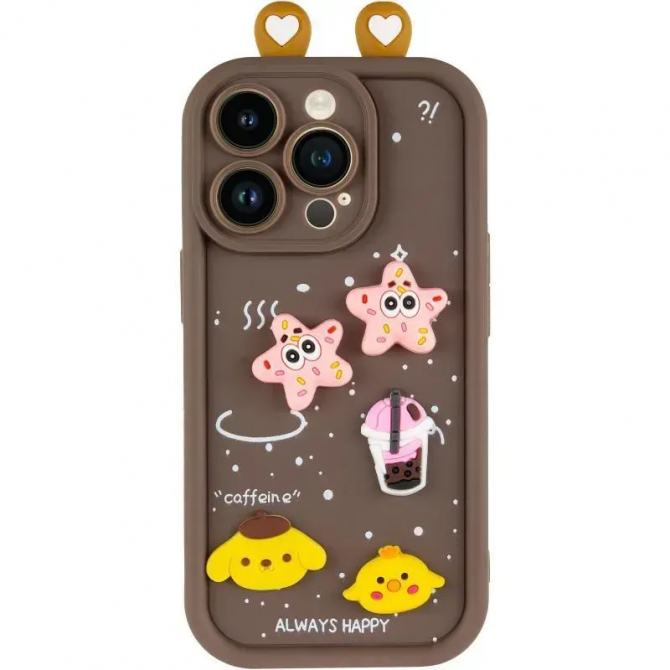 Чехол TPU Toys Case with Ears для Apple iPhone 15 Pro (6.1") Brown