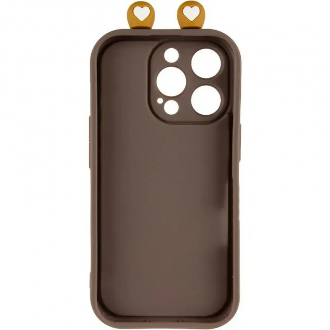 Чехол TPU Toys Case with Ears для Apple iPhone 15 Pro (6.1") Brown-1