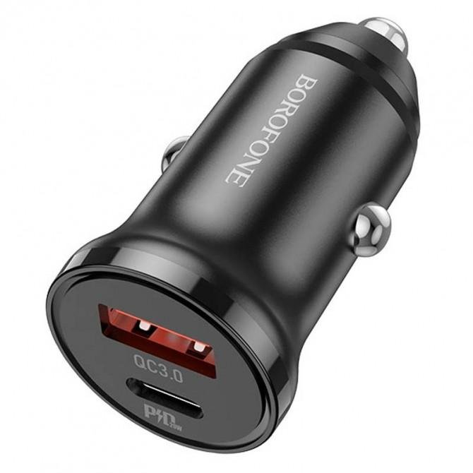 Автомобильное зарядное устройство Borofone BZ18A PD20W+QC3.0 3A Black