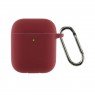 Чохол U-Like Silicone Protective Case For Airpods + Lock Maroon