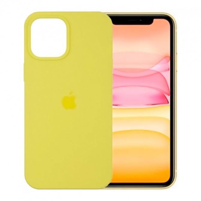 Оригинальный силиконовый чехол для iPhone 11 Pro Max Светло Желтый FULL-1