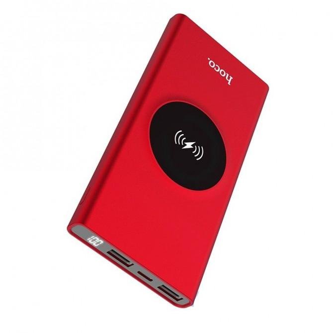 Повербанк Hoco J37 Wisdom (Wireless Charger) (10000mAh) Червоний-1