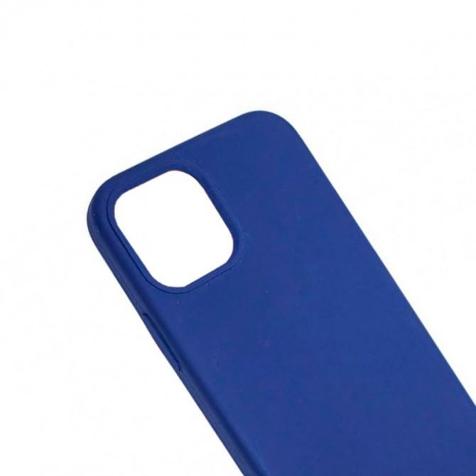 Оригинальный силиконовый чехол для iPhone 13 Синий FULL (без лого)-3