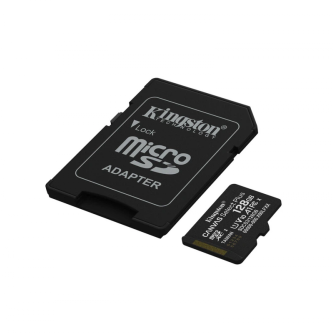 Флеш-накопичувач Kingston microSDHC 128Gb Canvas Select Plus Gen3 class10 A1(R-150Mb/s) (adapter SD)-1