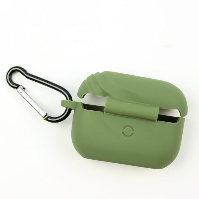 Чохол U-Like Silicone Protective Case для Airpods Pro Wave Армiйський Зелений-1