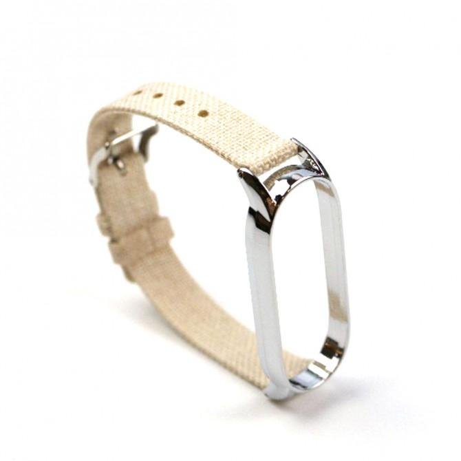 Ремешок для Xiaomi Band 3/4 Cloth design White