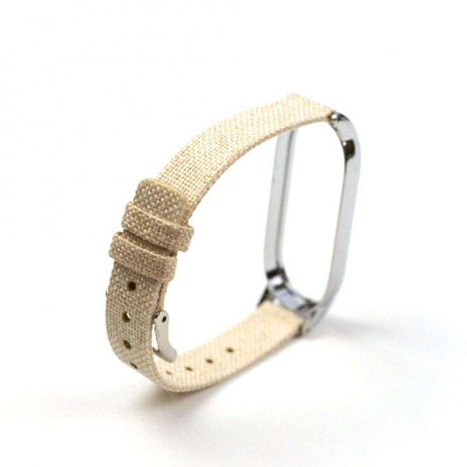 Ремешок для Xiaomi Band 3/4 Cloth design White-1