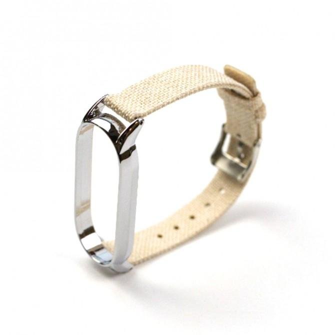 Ремешок для Xiaomi Band 3/4 Cloth design White-2