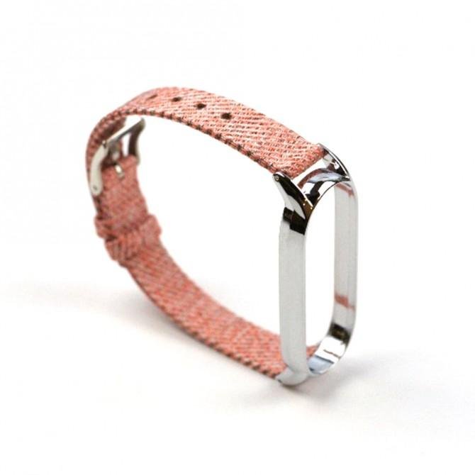 Ремінець для Xiaomi Band 3/4 Cloth design Pink
