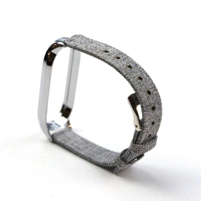 Ремінець для Xiaomi Band 3/4 Cloth design Grey-1