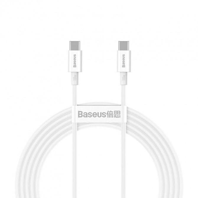 Кабель Baseus Superior Series Type-C/Type-C 100W (CATYS-B02) White 1m