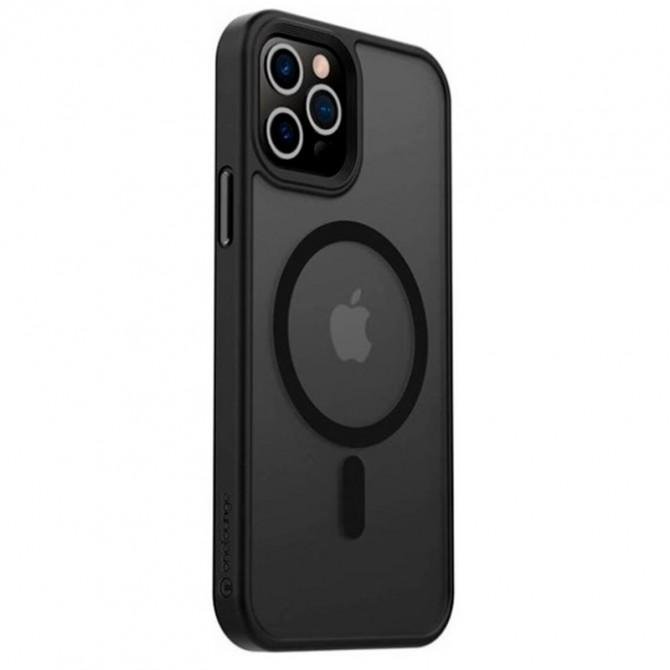 Чехол Pjur with Magsafe for iPhone 12 Pro Max Black (матовый)-1