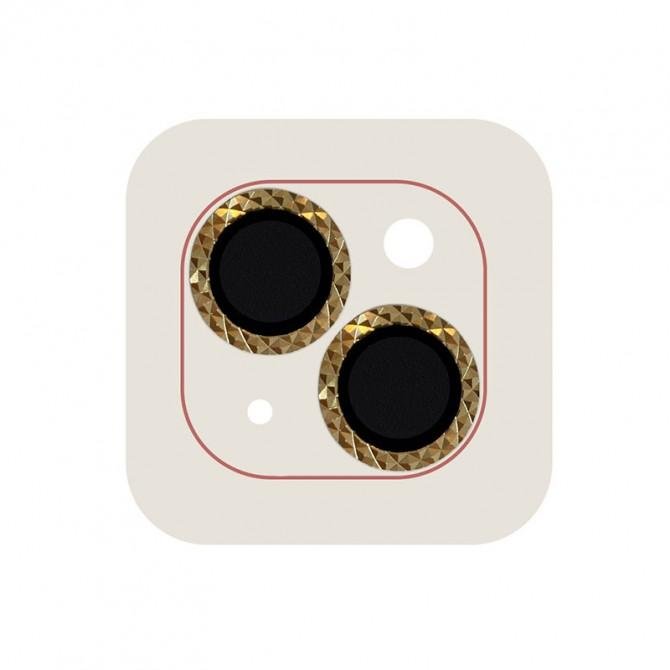 Защитное стекло на камеру Metal Shine (в упак.) для Apple iPhone 14 (6,1")/ 14 Plus (6.7") Золотой