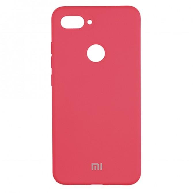 Чохол Soft Case для Xiaomi Mi8 Lite Яскраво малиновий FULL-1